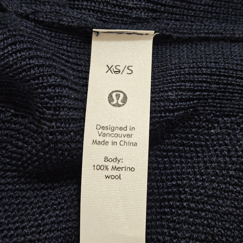 NWT Lululemon Merino Wool Short Sleeve WrapTrue Navy Size XS/S - Picture 3 of 8